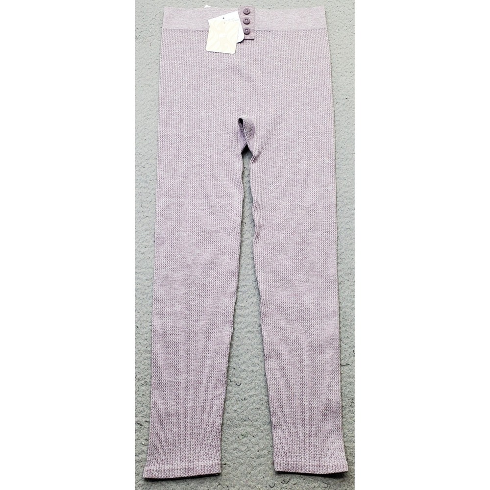 Fabletics Cable Knit 7/8 Leggings Womens Large Purple Activewear Workout Fitness